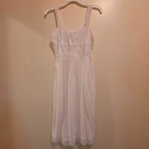 Vintage Lady Lynne White Lace Slip